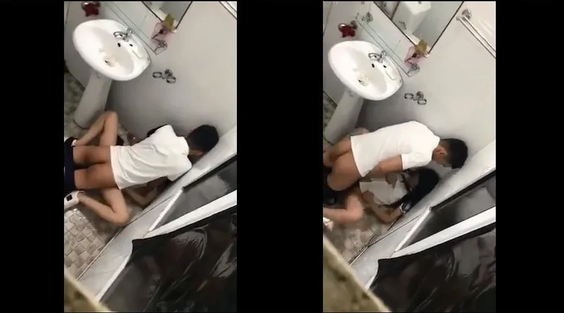 Em ghệ say xỉn và bạn trai trong phòng tắm nhà hàng